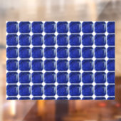Square Sapphire Gemstone Blue Fensteraufkleber (Blatt 2)