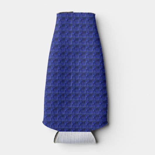 Square Sapphire Gemstone Blue Flaschenkühler (Vorderseite)