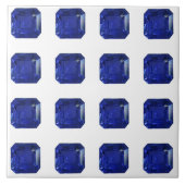 Square Sapphire Gemstone Blue Fliese (Vorderseite)