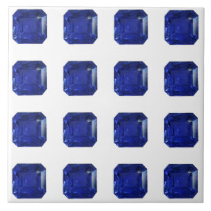 Square Sapphire Gemstone Blue Fliese