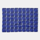 Square Sapphire Gemstone Blue Geschirrtuch (Horizontal)