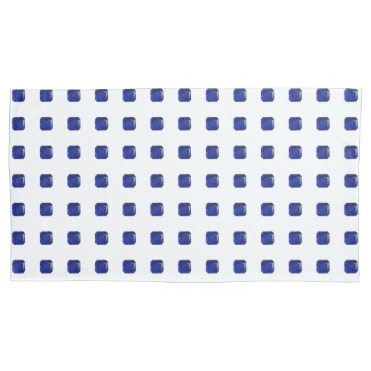 Square Sapphire Gemstone Blue Kissenbezug (Vorderseite-Links)