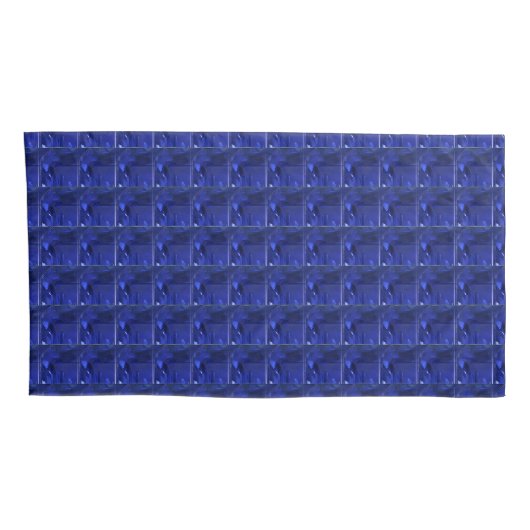 Square Sapphire Gemstone Blue Kissenbezug (Rückseite-Rechts)