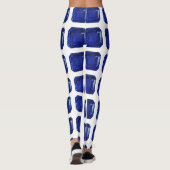 Square Sapphire Gemstone Blue Leggings (Rückseite)
