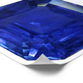 Square Sapphire Gemstone Blue Poster (Ecke)
