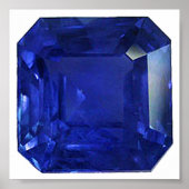 Square Sapphire Gemstone Blue Poster (Vorne)