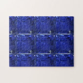 Square Sapphire Gemstone Blue Puzzle (Horizontal)