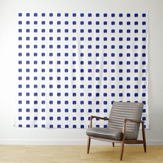 Square Sapphire Gemstone Blue Wandteppich (Beispiel (Horizontal))