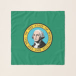 Square Scarf mit Flagge von Washington Staat, USA Schal<br><div class="desc">Genießen Sie Ihren Schrank mit unserem quadratischen Schal mit der Flagge des Washingtoner Staat! Dieser Schal, der mit Liebe zum Detail gestaltet wurde, ist mehr als nur ein Accessoire; er ist eine Feier der reichen natürlichen Schönheit und Erbe Washingtons. Das Design zeigt stolz ein grünes Feld mit dem Siegel des...</div>