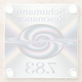 Square Schumann Resonance Glass Coaster Glasuntersetzer (Rückseite)