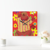 Square Shaped Clock "Peace Time" Quadratische Wanduhr (Zuhause)