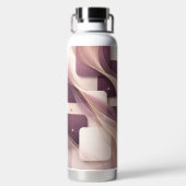 Square shapes AI art  Trinkflasche (Rückseite)
