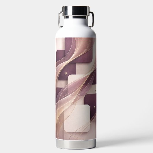 Square shapes AI art  Trinkflasche (Vorderseite)