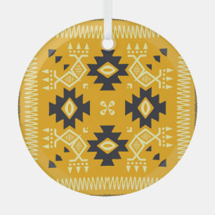 Square shawl, paisley floral batik. ornament aus glas