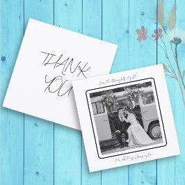 Square Simple Vielen Dank für Ihre Hochzeit Foto C Dankeskarte