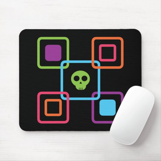 Square Skull Mousepad (Mit Mouse)