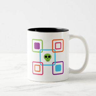 Square Skull Zweifarbige Tasse