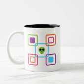 Square Skull Zweifarbige Tasse (Links)