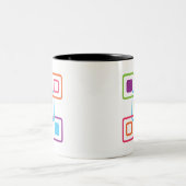 Square Skull Zweifarbige Tasse (Mittel)