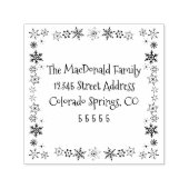 Square Snowflakes - Self-Inking Address Briefmarke Permastempel (Design)