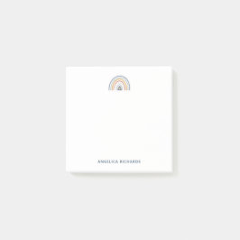 Square Soft Neutral Boho Regenbogen Herz Post-it Klebezettel
