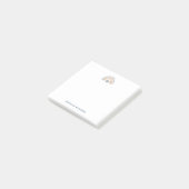 Square Soft Neutral Boho Regenbogen Herz Post-it Klebezettel (angewinkelt)
