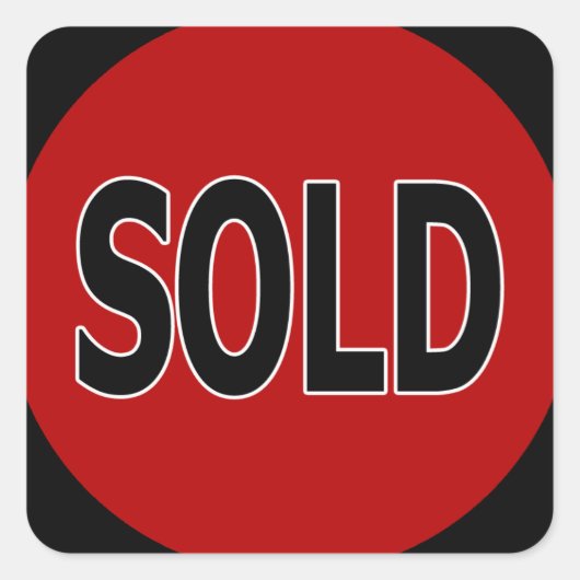 Square Sold Stickers (Vorderseite)