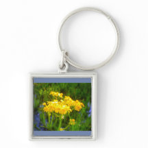 Square Sonnenblumenwasser Reflection Schlüsselanhä