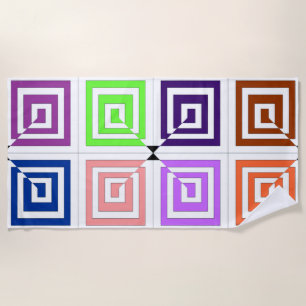 Square Spirals Beach Handtuch