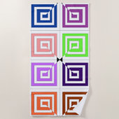 Square Spirals Beach Handtuch (Vorderseite)
