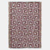 Square Spirals - Dunkelbraun auf Weiß Decke (Vorderseite Vertikal)