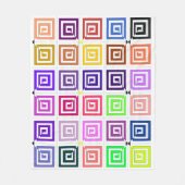 Square Spirals Fleece Blanket (Vorderseite)