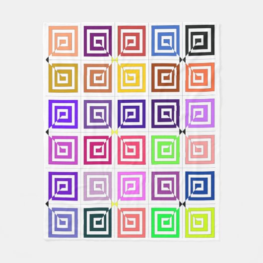 Square Spirals Fleece Blanket (Vorderseite)