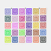 Square Spirals Fleece Blanket (Vorderseite (Horizontal))