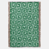 Square Spirals - Forest Green on White Decke (Vorderseite Vertikal)