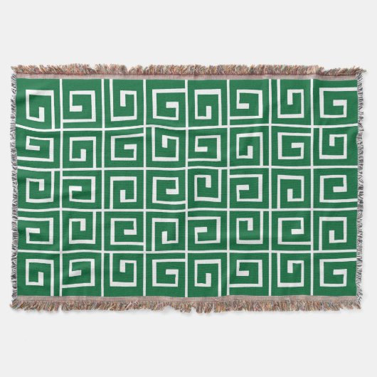 Square Spirals - Forest Green on White Decke (Vorderseite)