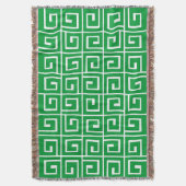 Square Spirals - Grass Green on White Decke (Vorderseite Vertikal)