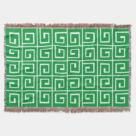 Square Spirals - Grass Green on White Decke (Vorderseite)