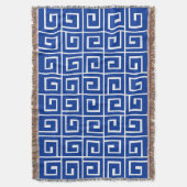 Square Spirals - Navy Blue on White Decke (Vorderseite Vertikal)