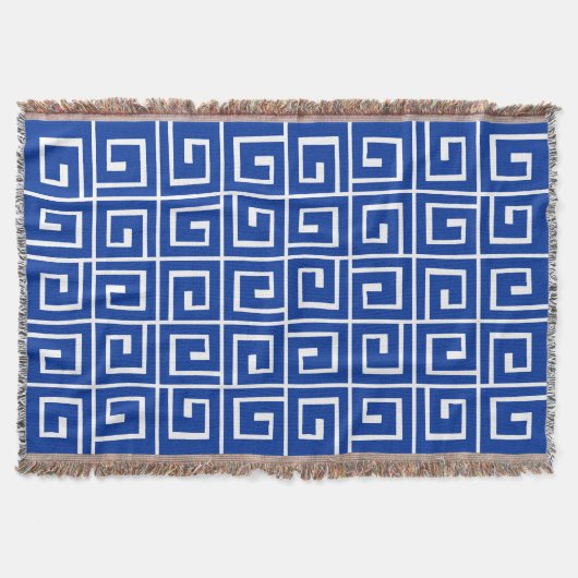 Square Spirals - Navy Blue on White Decke (Vorderseite)