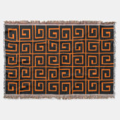 Square Spirals - Schwarz auf Orange Decke (Vorderseite)
