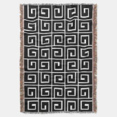 Square Spirals - Schwarz auf Weiß Decke (Vorderseite Vertikal)