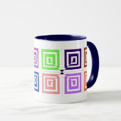 Square Spirals Tasse (VorderseiteRechts)