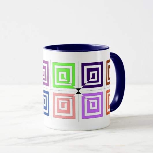 Square Spirals Tasse (VorderseiteRechts)