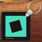 Square Square Square Keychain Schlüsselanhänger (Rückseite)