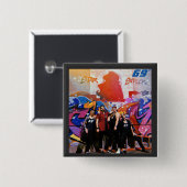 Square Star Struck Button (Vorne & Hinten)