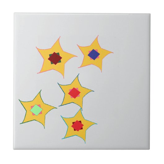 square  stars designed ceramic tiles fliese (Vorderseite)
