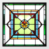 Square Stated Glas AI Art Window Cloning Fensteraufkleber (Blatt)
