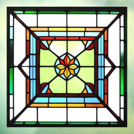 Square Stated Glas AI Art Window Cloning Fensteraufkleber (Blatt 3)
