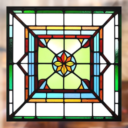 Square Stated Glas AI Art Window Cloning Fensteraufkleber (Blatt 2)